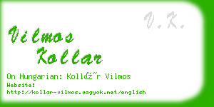 vilmos kollar business card